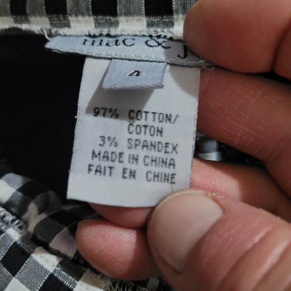Mac & Jac plaid black & white pants - Picture 8 of 9